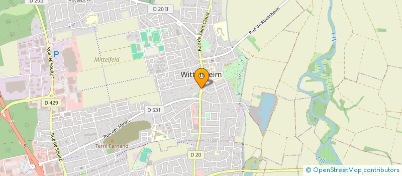 localisation de l'entreprise DECOFLEURS  WITTENHEIM
