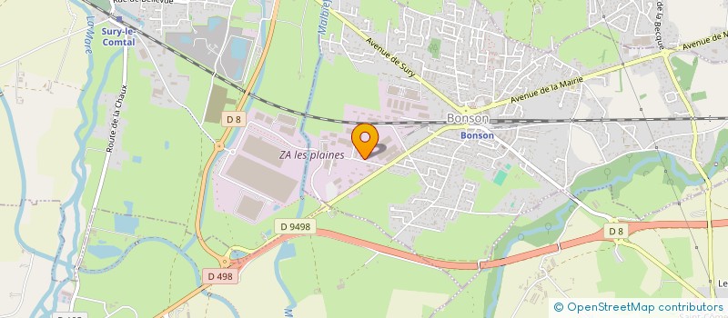localisation de l'entreprise DECOFOR à BONSON