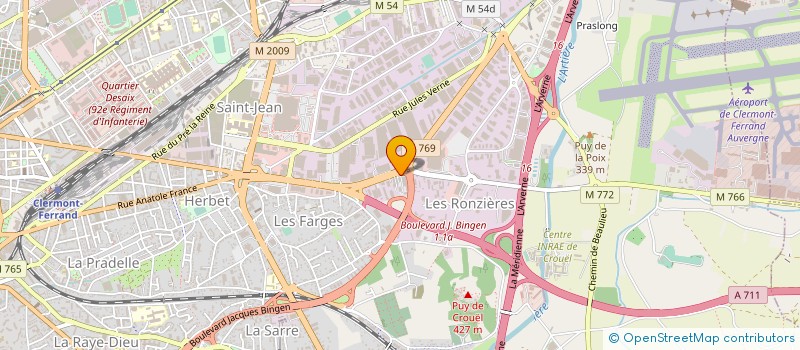localisation de l'entreprise DECOGLACE à CLERMONT-FERRAND
