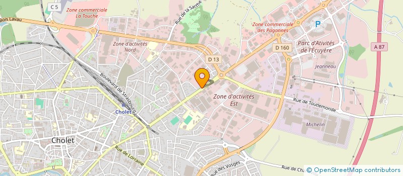localisation de l'entreprise DECOIFF à CHOLET