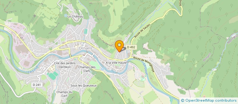 localisation de l'entreprise DECOLLETAGE DE LA GARENNE à ORNANS
