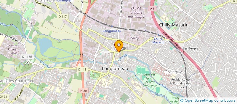 localisation de l'entreprise DECOLUX IDF à LONGJUMEAU