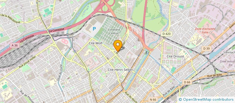 localisation de l'entreprise DECOM à MULHOUSE
