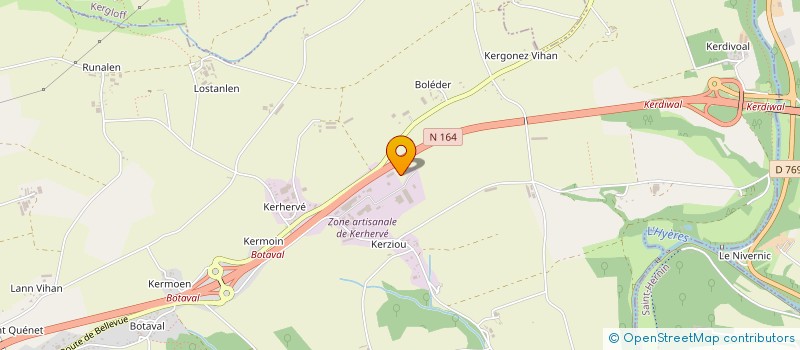 localisation de l'entreprise DECONSTRUCTIONS DU POHER  CLEDEN-POHER