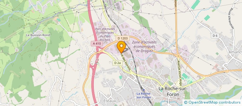 localisation de l'entreprise DECOPLAST à LA ROCHE-SUR-FORON