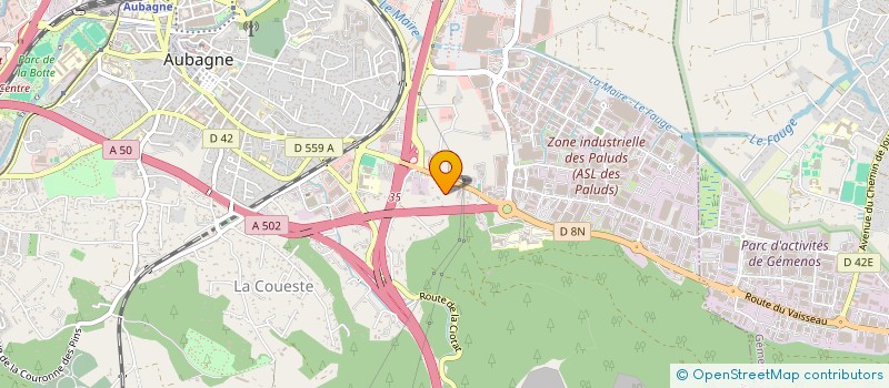 localisation de l'entreprise DECOPLUS INDUSTRIE à AUBAGNE