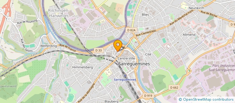 localisation de l'entreprise DECOR 2000 à SARREGUEMINES