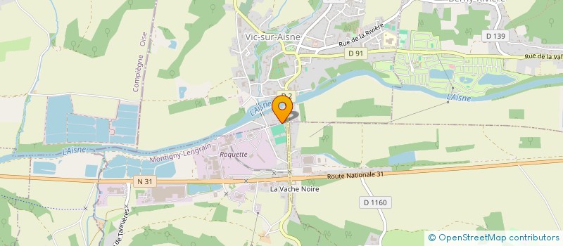 localisation de l'entreprise DECOR'ELEC à VIC-SUR-AISNE