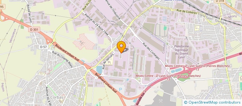 localisation de l'entreprise DECOR' FACADES à CORBAS