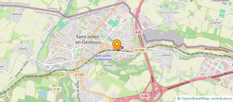 localisation de l'entreprise DECORAL à SAINT-JULIEN-EN-GENEVOIS
