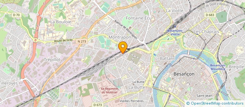 localisation de l'entreprise DECORAMA AMEUBLEMENT à BESANCON