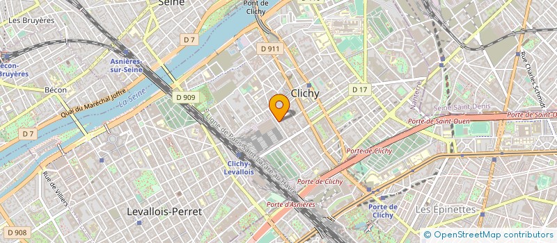 localisation de l'entreprise DECORAMA PARIS MOBILIER DPM à CLICHY