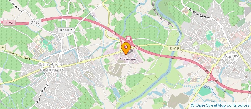 localisation de l'entreprise DECOREVE à SAINT-ANDRE-DE-SANGONIS