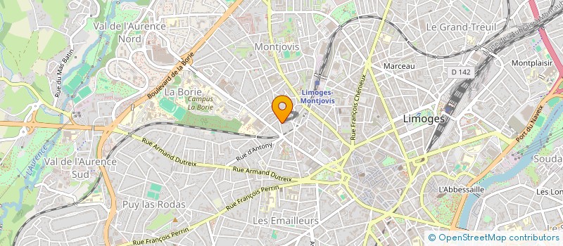 localisation de l'entreprise DECOROOM à LIMOGES