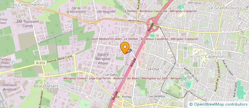localisation de l'entreprise DECOUPAGE ET EMBOUTISSAGE DU SUD-OUEST à MERIGNAC