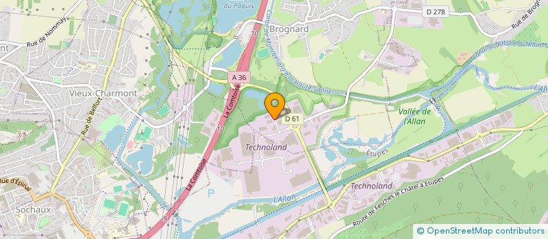 localisation de l'entreprise DECOUPE H2O à BROGNARD