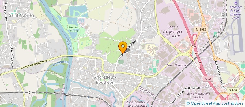 localisation de l'entreprise DECOUPE SERVICE  ANDREZIEUX-BOUTHEON