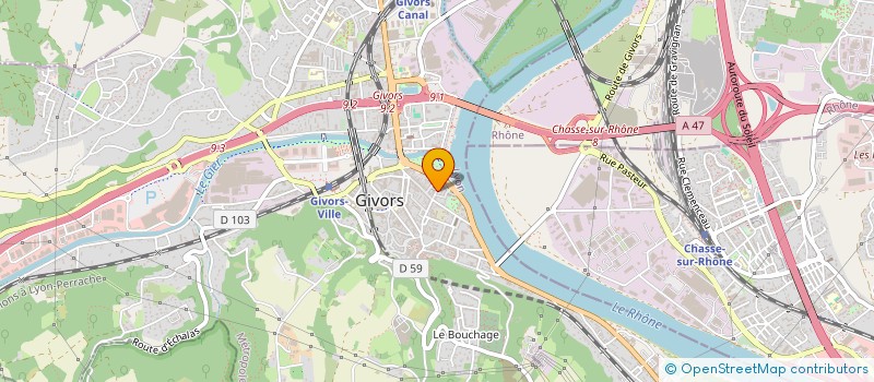 localisation de l'entreprise DECOUVERTE GASTRONOMIE, ENVIRONNEMENT, CULTURE, AMITIE, PATRIMOINE ET SPORT (GECAPS)  GIVORS