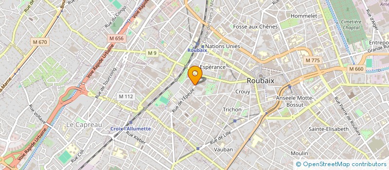 localisation de l'entreprise DECROIX à ROUBAIX