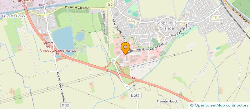 localisation de l'entreprise DECROIX LA BELGE CUISINE  CAPPELLE-LA-GRANDE