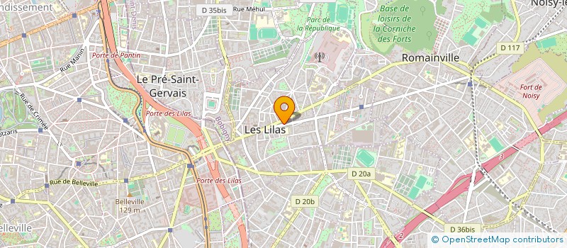 localisation de l'entreprise DECROS à LES LILAS