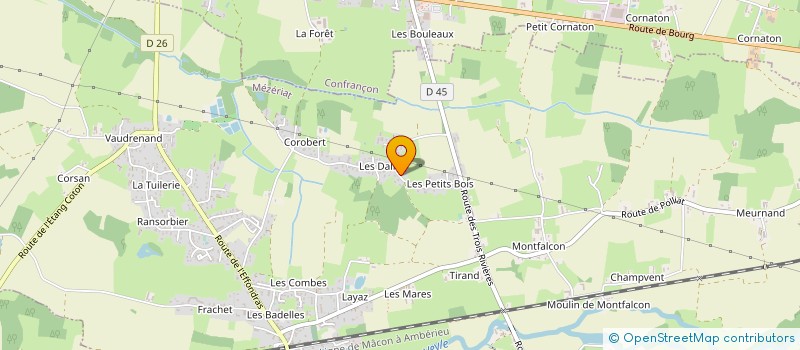 localisation de l'entreprise DEDALLES à MEZERIAT
