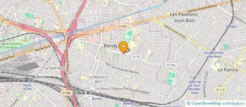 localisation de l'entreprise DEEP VISION (VISION PROFONDE)  BONDY