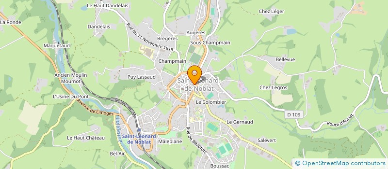 localisation de l'entreprise DEF'COMPAGNIE  SAINT-LEONARD-DE-NOBLAT