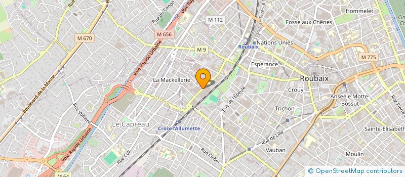 localisation de l'entreprise DEFAUX - LEZENNES  ROUBAIX