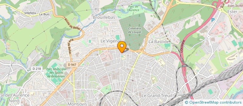 localisation de l'entreprise DEFAYE à LIMOGES