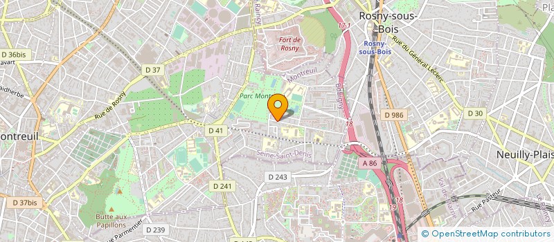 localisation de l'entreprise DEFCOM3  MONTREUIL