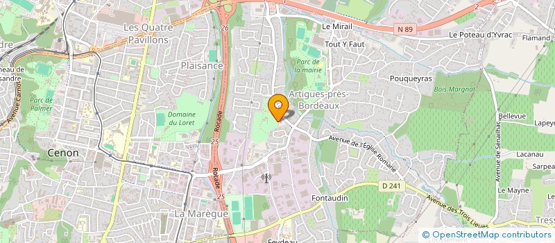 localisation de l'entreprise DEFENSE DES EXCLUS PAR LA FORMATION ET L'INFORMATION à ARTIGUES-PRES-BORDEAUX