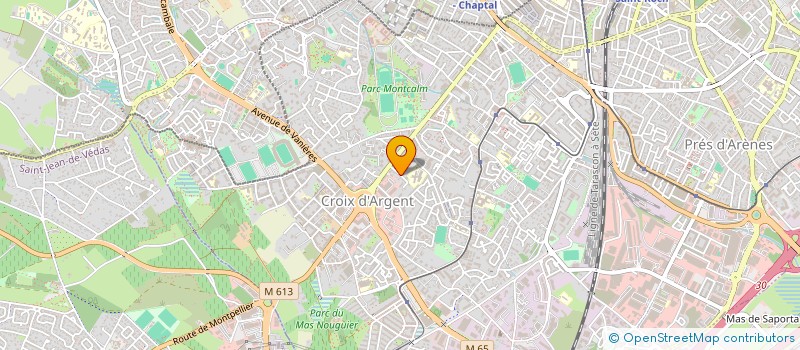 localisation de l'entreprise DEFENSE DU POUMON VERT CROIX D ARGENT à MONTPELLIER