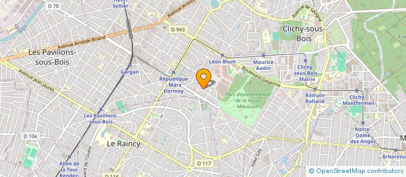 localisation de l'entreprise DEFENSE ET ILLUSTRATION DE LA TORA (D.I.T.) à CLICHY-SOUS-BOIS