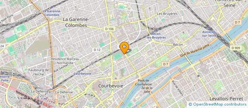 localisation de l'entreprise DEFENSE-MOTOS- SCOOTERS à COURBEVOIE