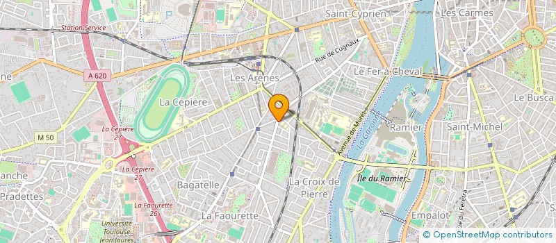 localisation de l'entreprise DEFENSE QUARTIER FONTAINE LESTANG ARENES  TOULOUSE