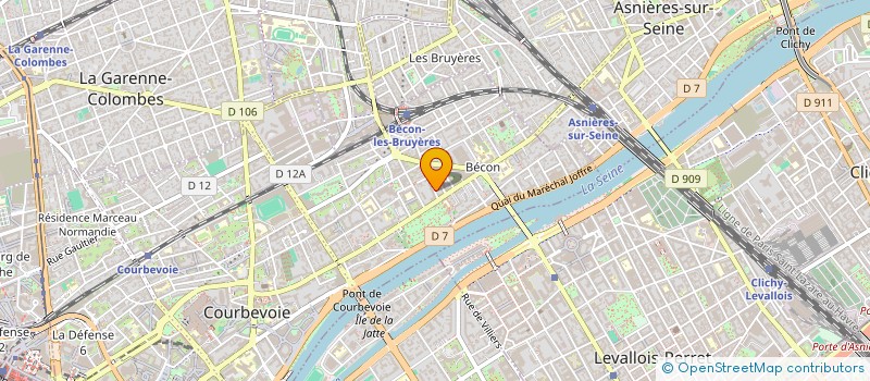 localisation de l'entreprise DEFI 2000 à COURBEVOIE