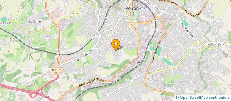 localisation de l'entreprise DEFI 38 à VOIRON