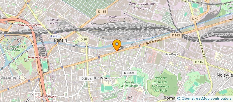 localisation de l'entreprise DEFI à PANTIN