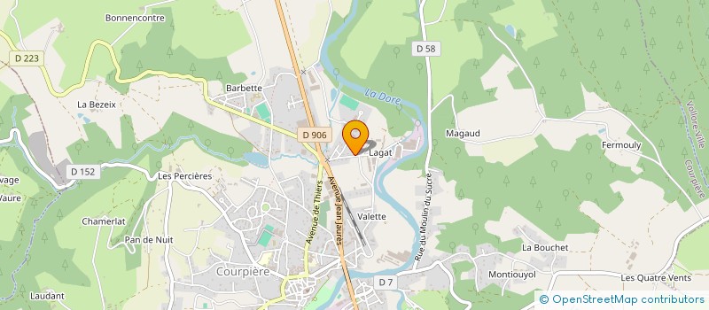 localisation de l'entreprise DEFI 63 à COURPIERE