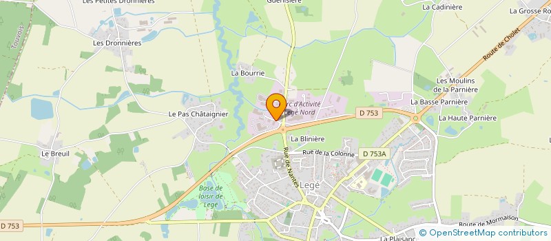 localisation de l'entreprise DEFI BRETAGNE  LEGE