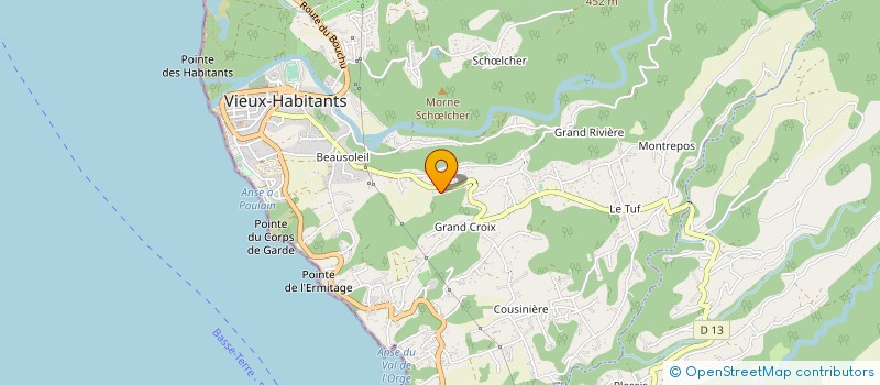 localisation de l'entreprise DEFI BTP à VIEUX-HABITANTS