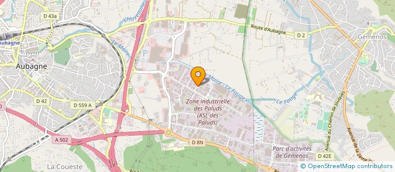 localisation de l'entreprise DEFI FILTRATION à AUBAGNE