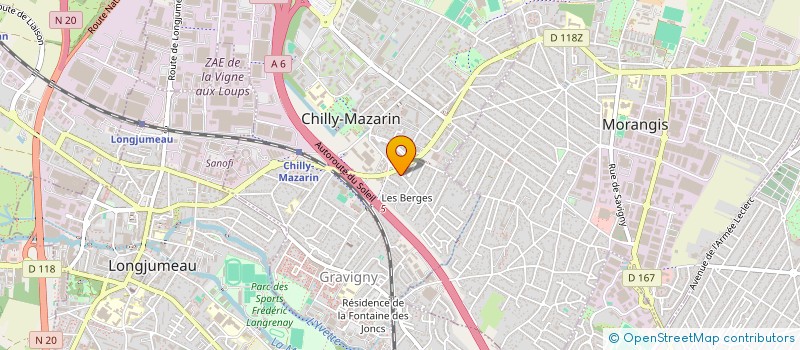localisation de l'entreprise DEFI HOLDING à CHILLY-MAZARIN