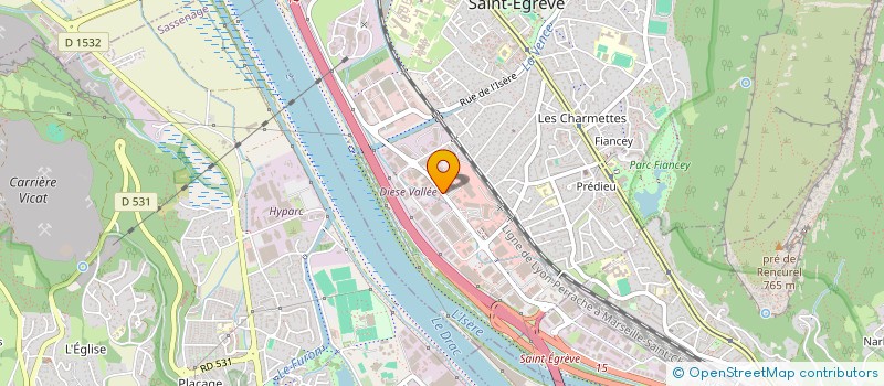 localisation de l'entreprise DEFI PNEUS  SAINT-EGREVE