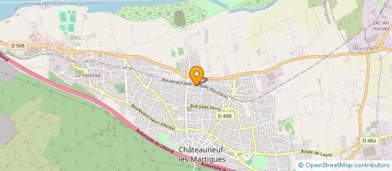 localisation de l'entreprise DEFI POUR L'EMPLOI CHATEAUNEUF-COTE BLEUE à CHATEAUNEUF-LES-MARTIGUES