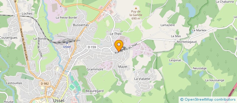 localisation de l'entreprise DEFI USSEL SOLIDAIRE à USSEL