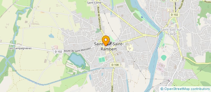 localisation de l'entreprise DEFIREL à SAINT-JUST-SAINT-RAMBERT