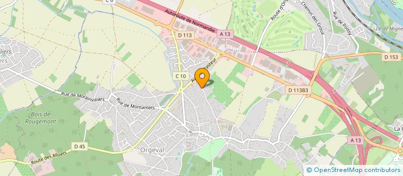 localisation de l'entreprise DEFISCONSEIL  ORGEVAL