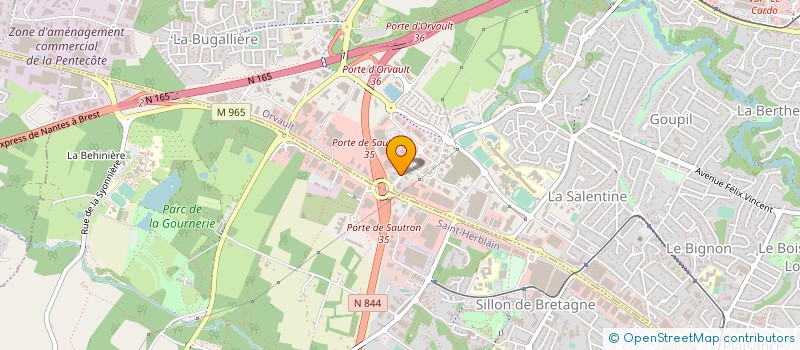 localisation de l'entreprise DEFLOCAGE ET FLOCAGE INDUSTRIEL  ORVAULT